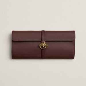 NEW! Hermès Glenan Pouch/Clutch Rouge Sellier Swift Leather